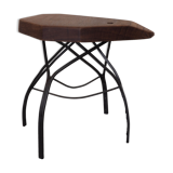 Piece of handcrafted sofa solid wood and wrought iron