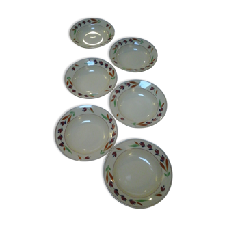 Lot 6 Assiettes creuses Jeannine/Gien