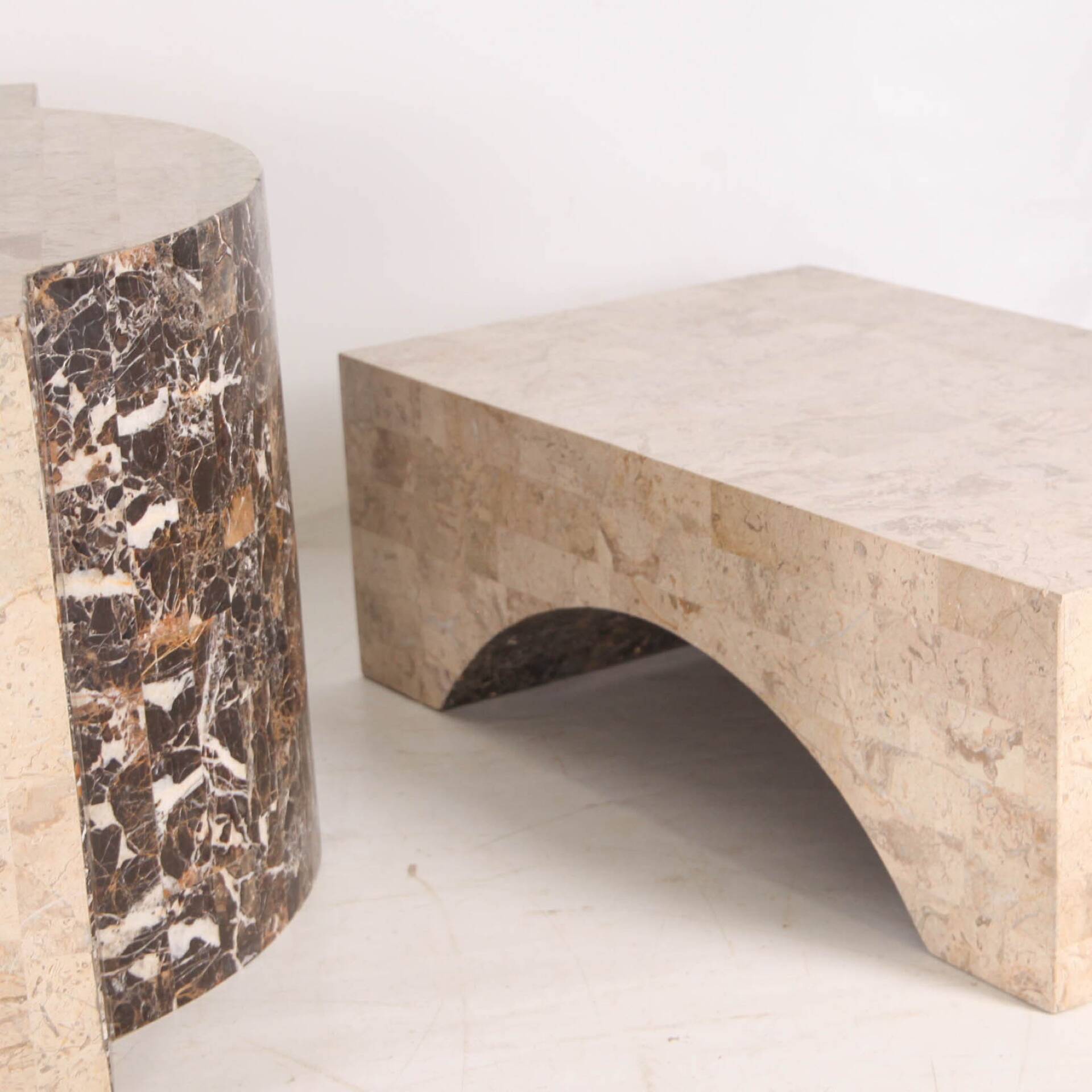 Coffee table in faux marble