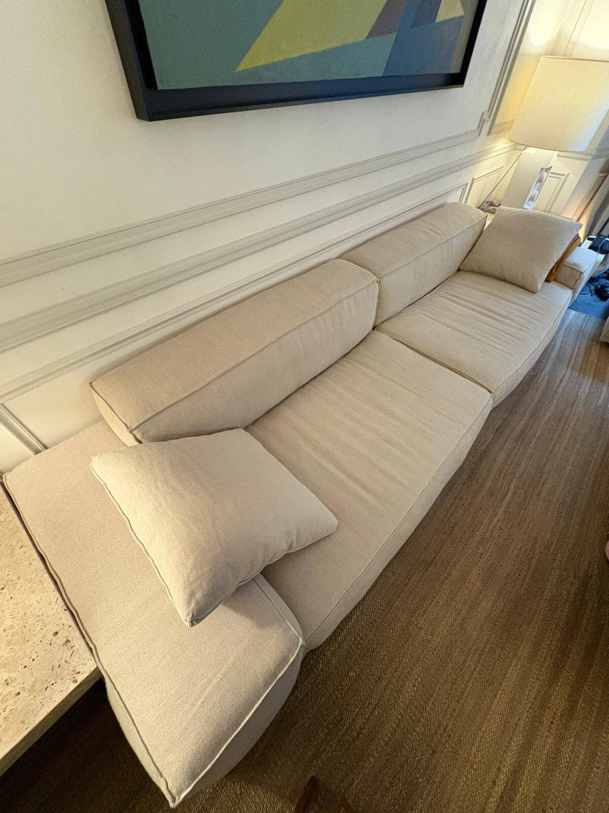 Beige 4-seater sofa Living Divani