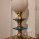 Lampe vintage laiton et plexi 1980