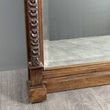 Large carved wooden mirror, late 19th century