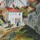 Maurice Utrillo: The Three Mills in Montmartre, signed lithograph
