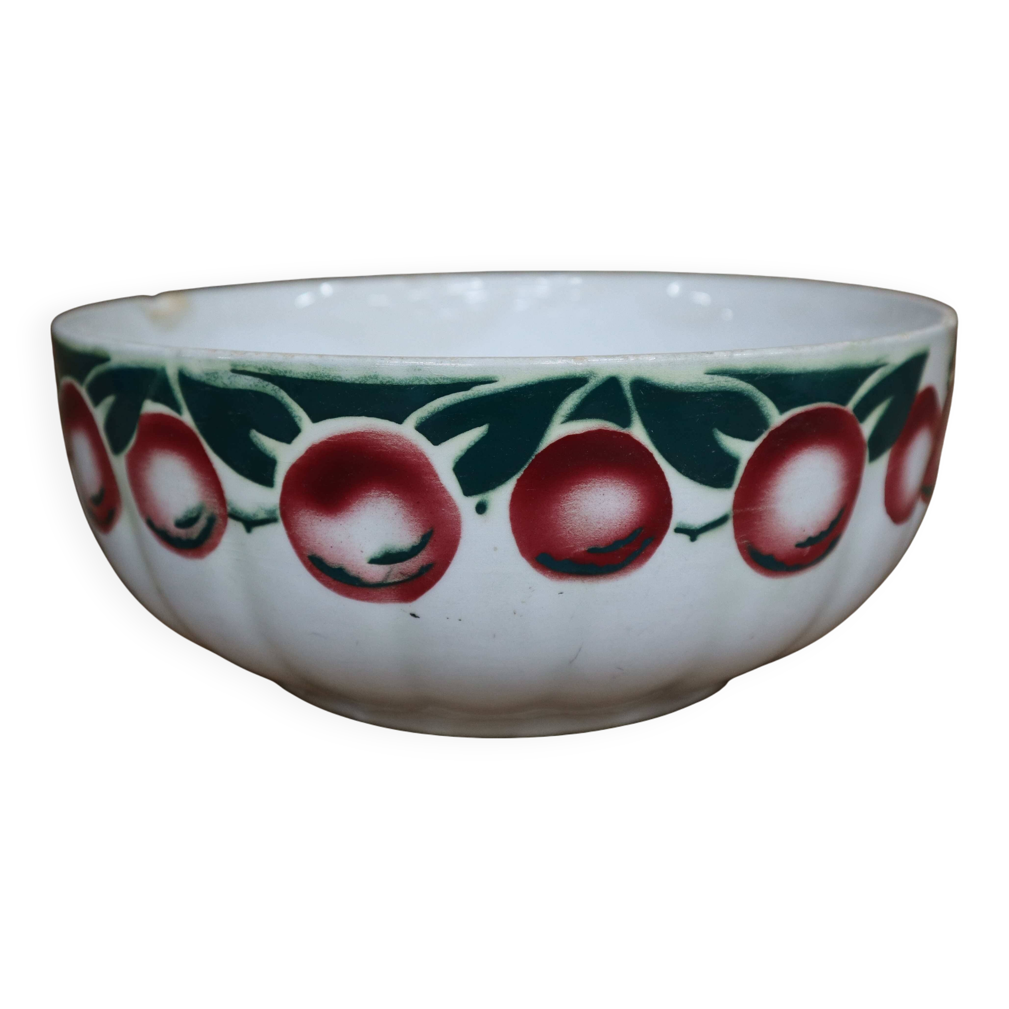 Antique salad bowl Terre de Fer Ceranord / Saint-Amand 1930