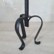 Large metal candlestick in Brutalist style