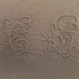 Set of 9 vintage monogrammed linen napkins