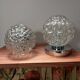 Pair of vintage glass globe chrome wall lights