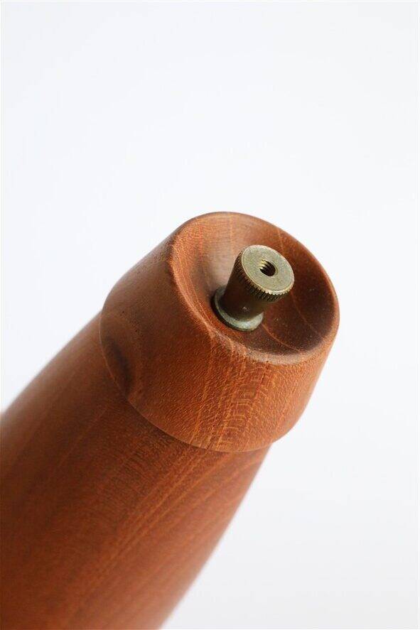 Restored teak pepper crusher / mill & salt shaker set by Wiggers / 1960s / mid-century Danish modern design