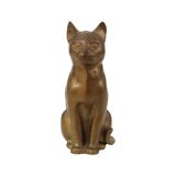 Statue de chat vintage en bronze, sculpture décorative, 24 cm