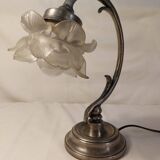 Lampe de table Art Déco en étain véritable circa 1920