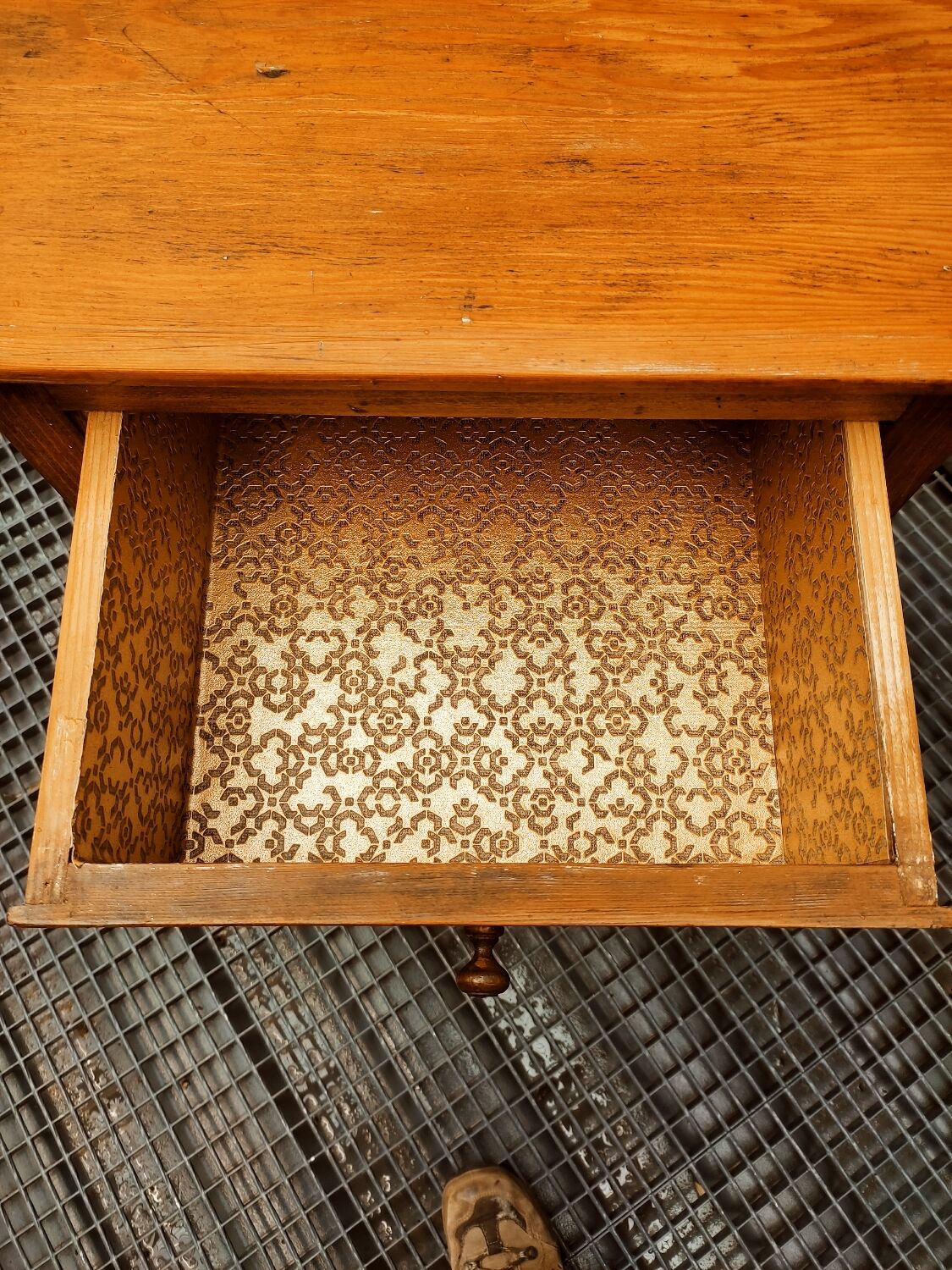 Solid oak country jam cupboard