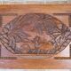 Pair of Malagasy nesting tables in carved wood, signed, m.o.f, 1955