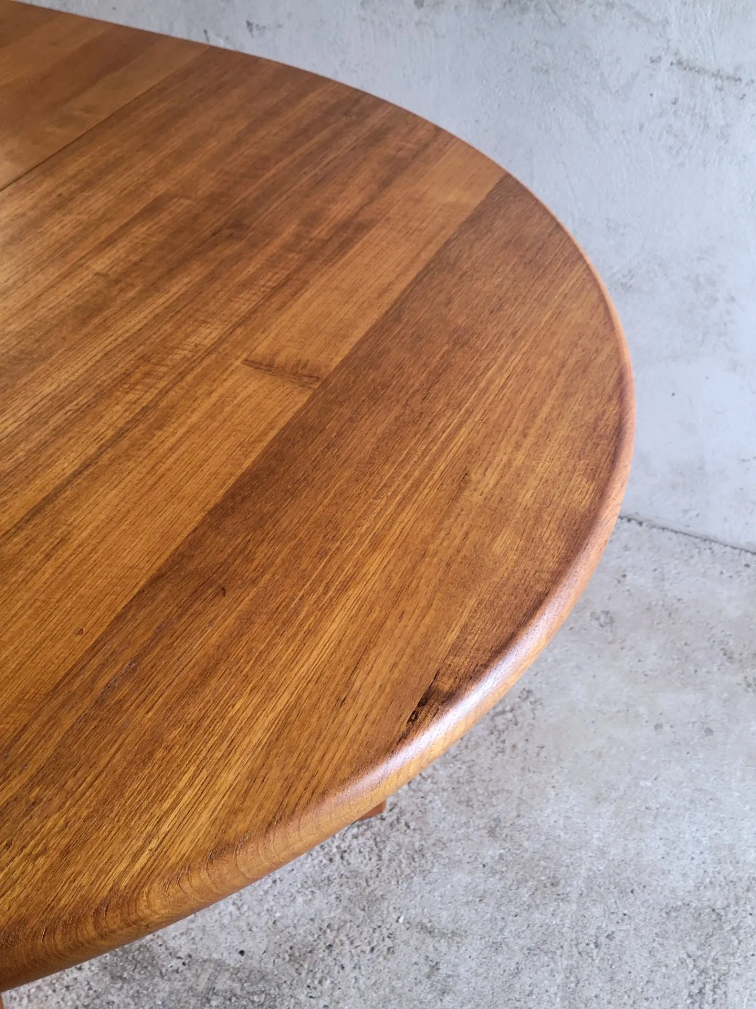 Solid teak Danish extendable dining table, 1960s
