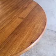 Solid teak Danish extendable dining table, 1960s