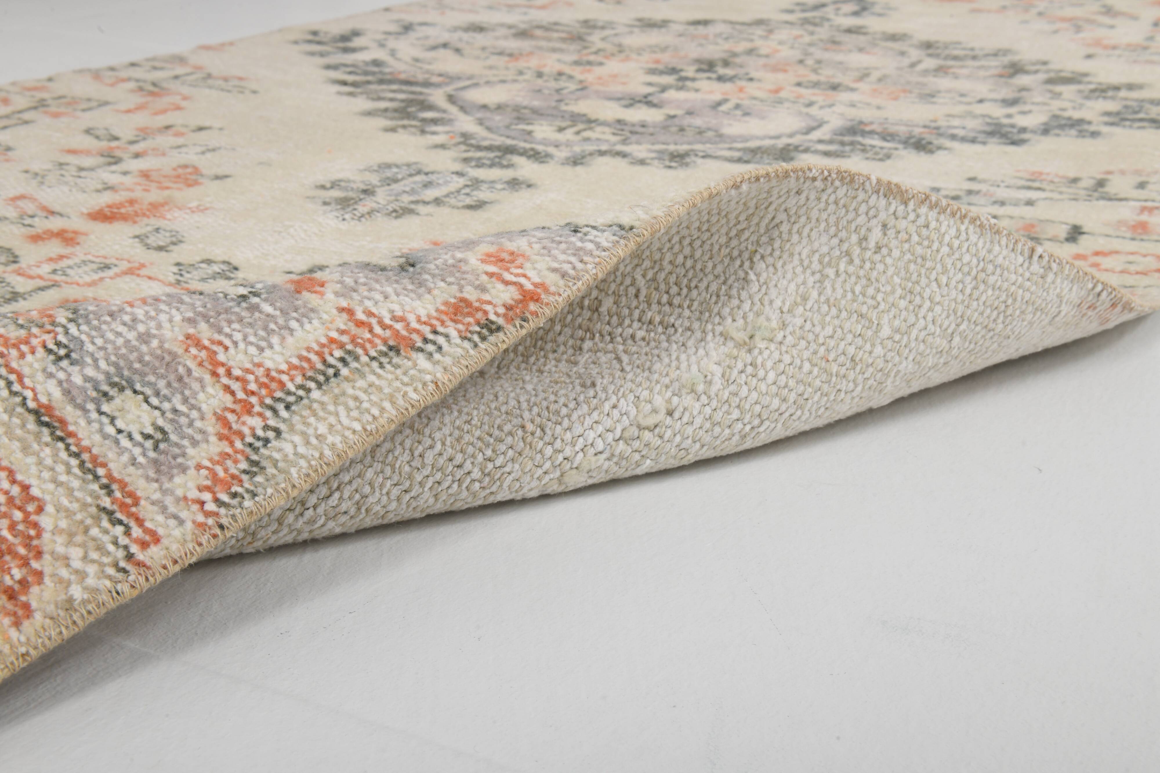 3x9 Cream Brown Persian Runner Rug, 88x272Cm