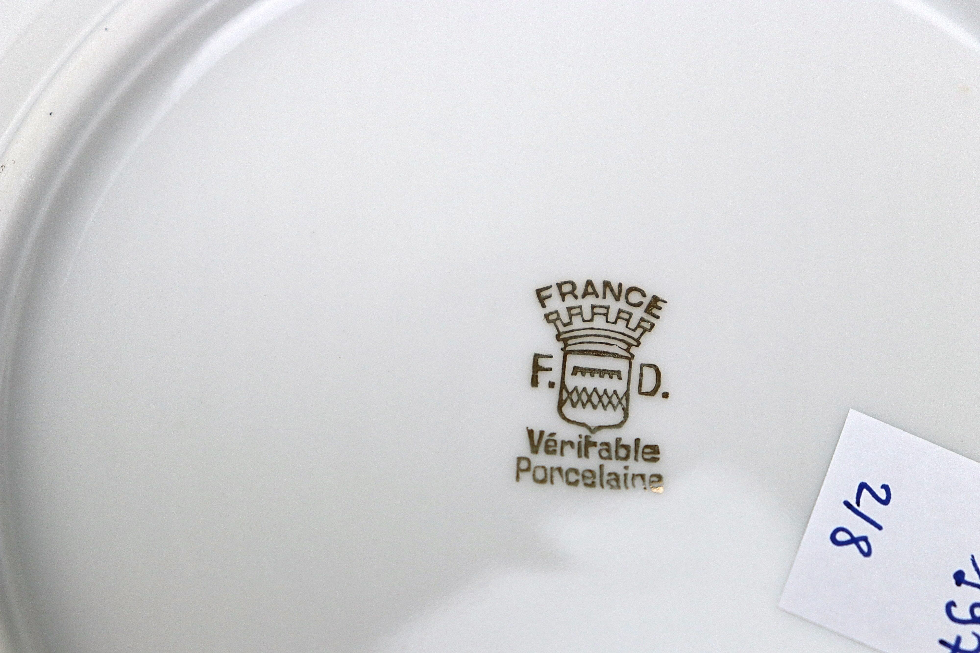 6 vintage porcelain dessert plates