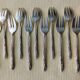 Set of 12 silver-plated cake forks SFAM "A la Russe" model