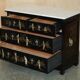 Antique Chinese commode carved in steatite with a marble top.