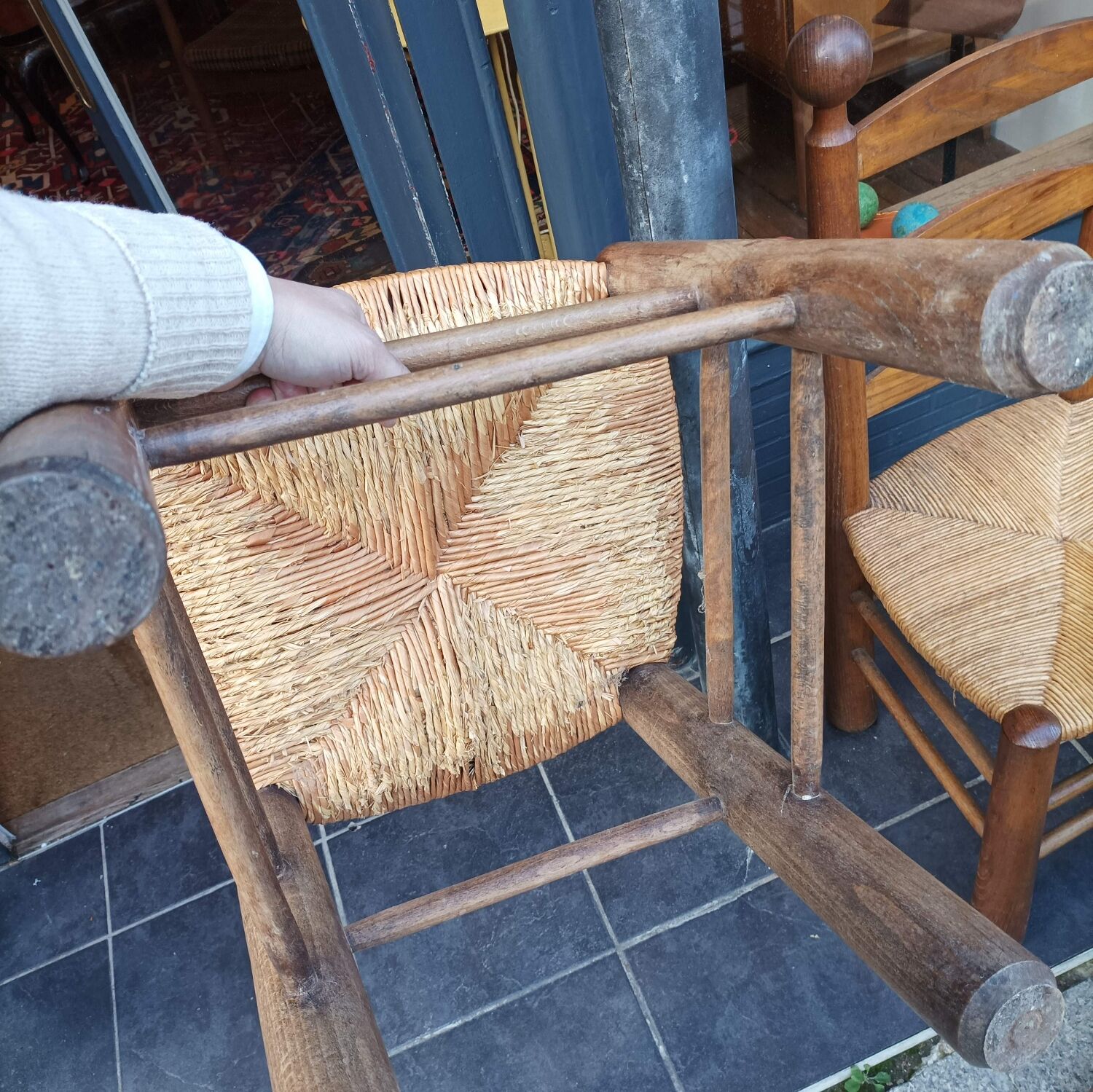 6 dudouyt oak mulched chairs 1950