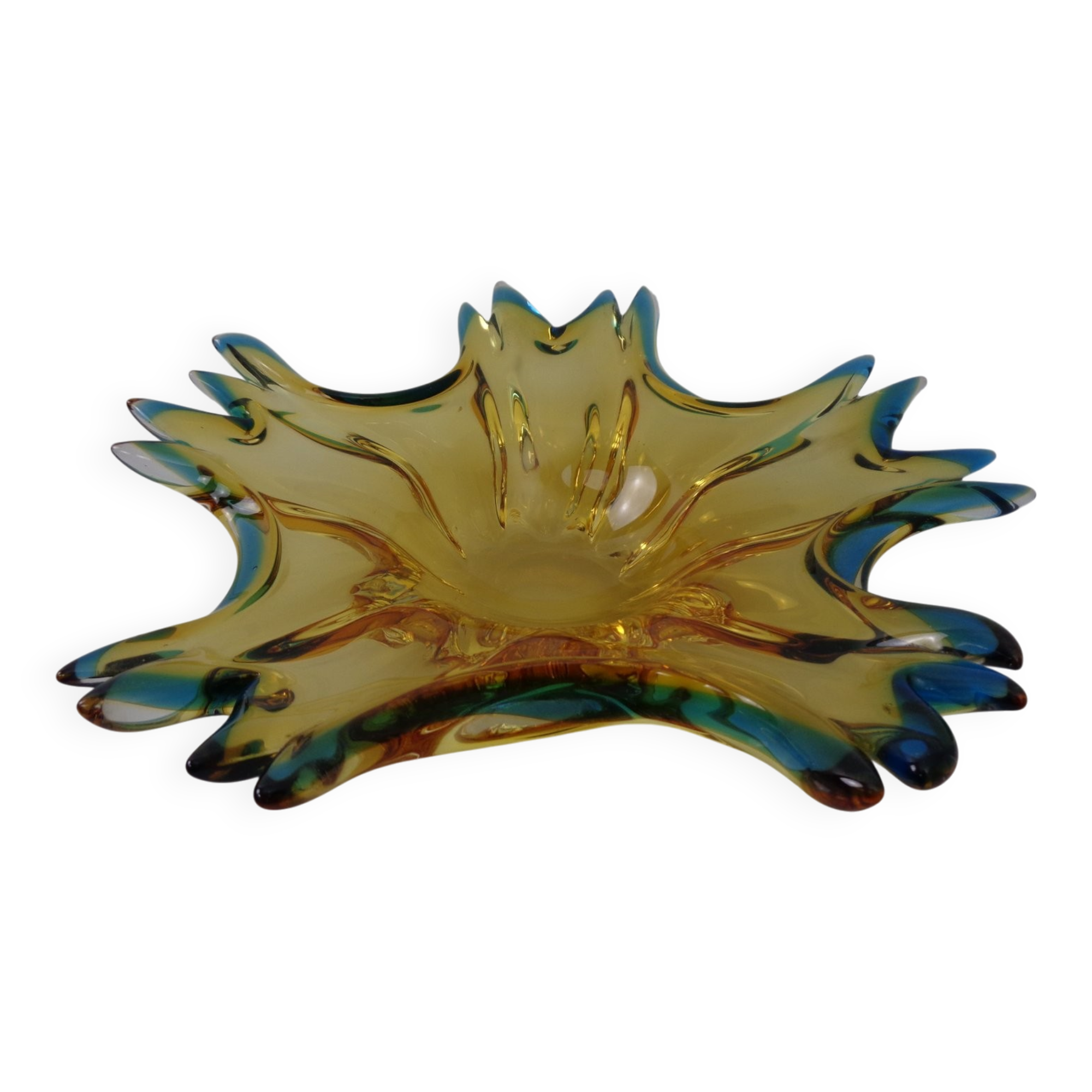 Sommerso Murano Glass Bowl, Italy, 1960s