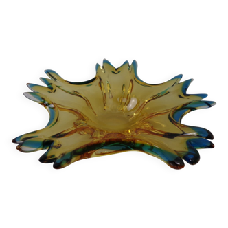 Sommerso Murano Glass Bowl, Italy, 1960s