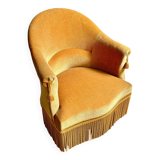 Toad armchair in ochre velvet