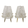 Pair of mid-century brass and textured glass table lamps, Austria, 1950s