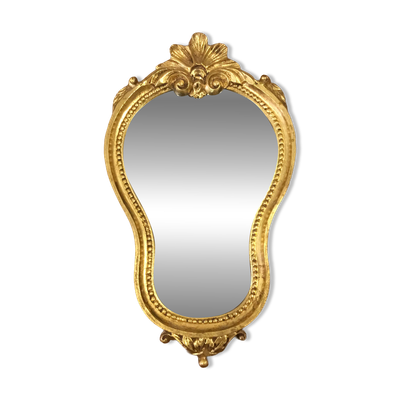 Miroir doré en bois style baroque