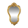 Golden wooden mirror in baroque style
