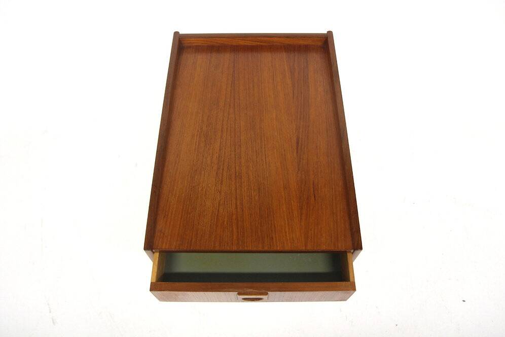 Table de chevet scandinave en teck et en chêne, Suède, 1960