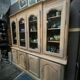 Bookcase in solid cherry and ash wood