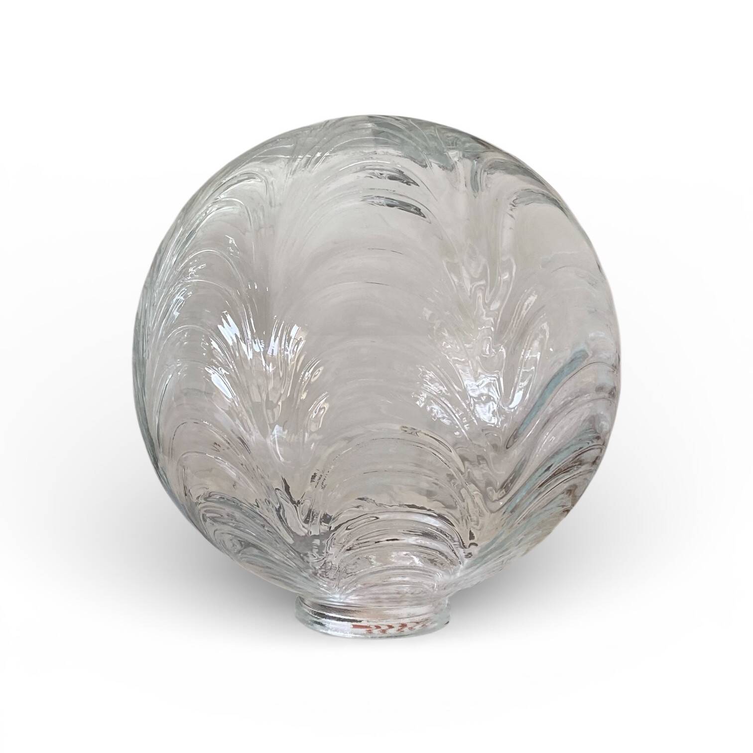 Old transparent glass globe for wall lamp chandelier.