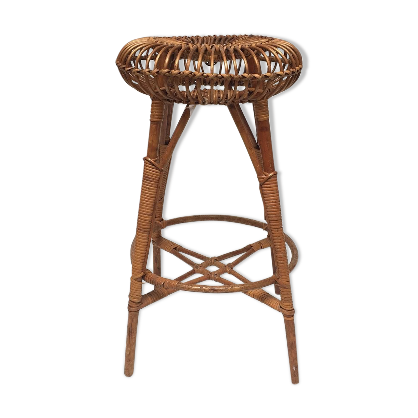 Vintage Wicker bar stool