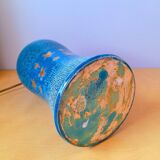 Starry ceramic lamp A. Rousset 1950 vintage blue
