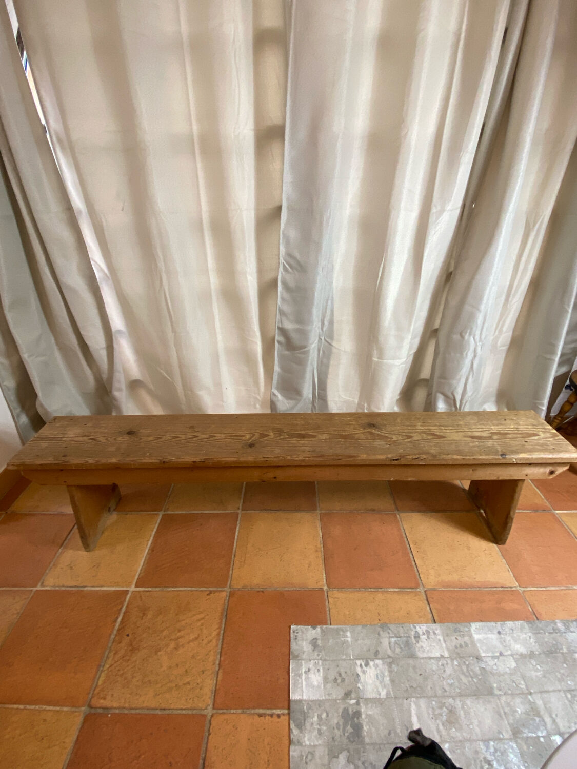 Authentic fir farm bench