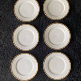 Limoges porcelain flat plates and gilding
