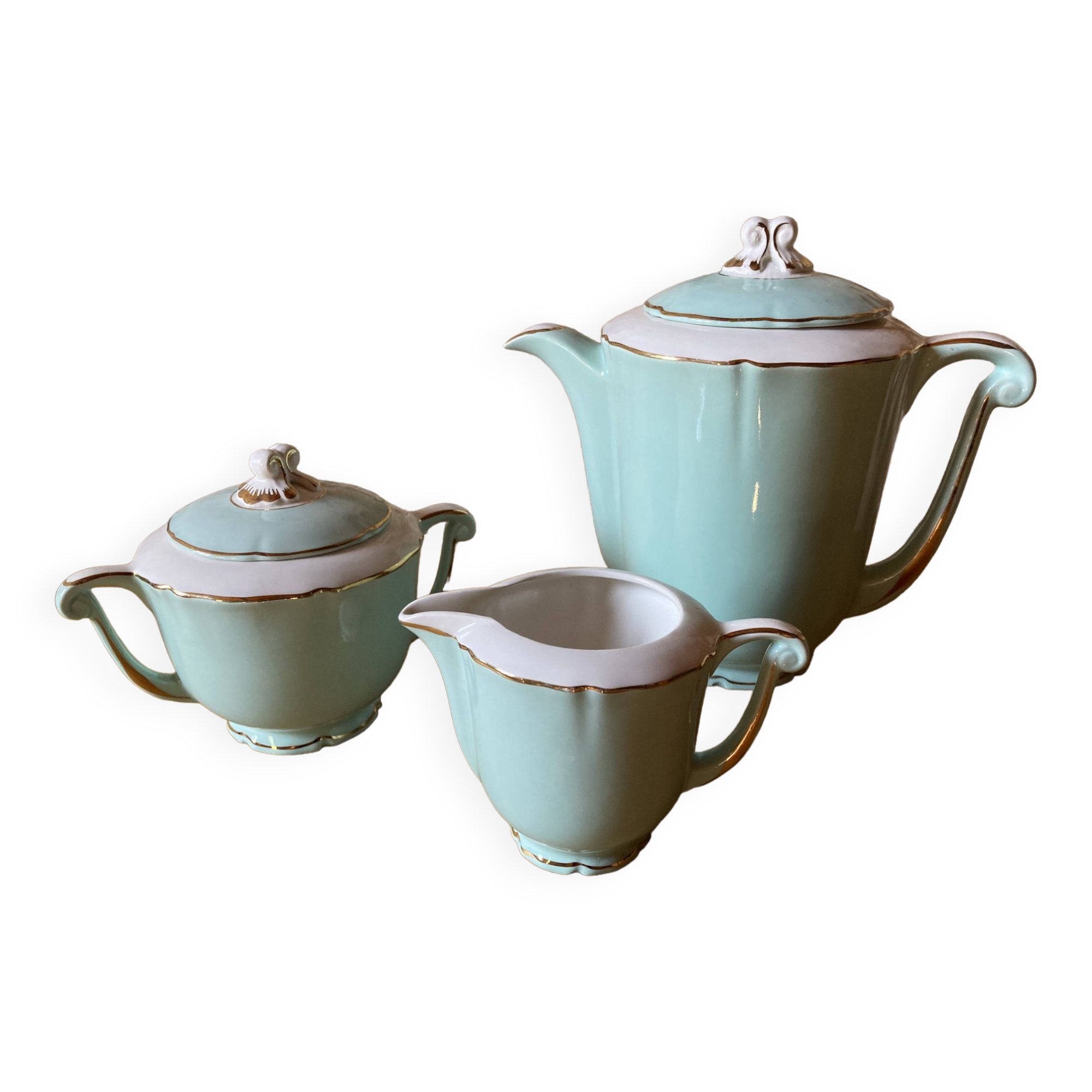 Coffee service - Céranord, Saint-Amand, Trianon model, 1970s