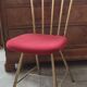 Chaise vintage design métal doré décor bambou