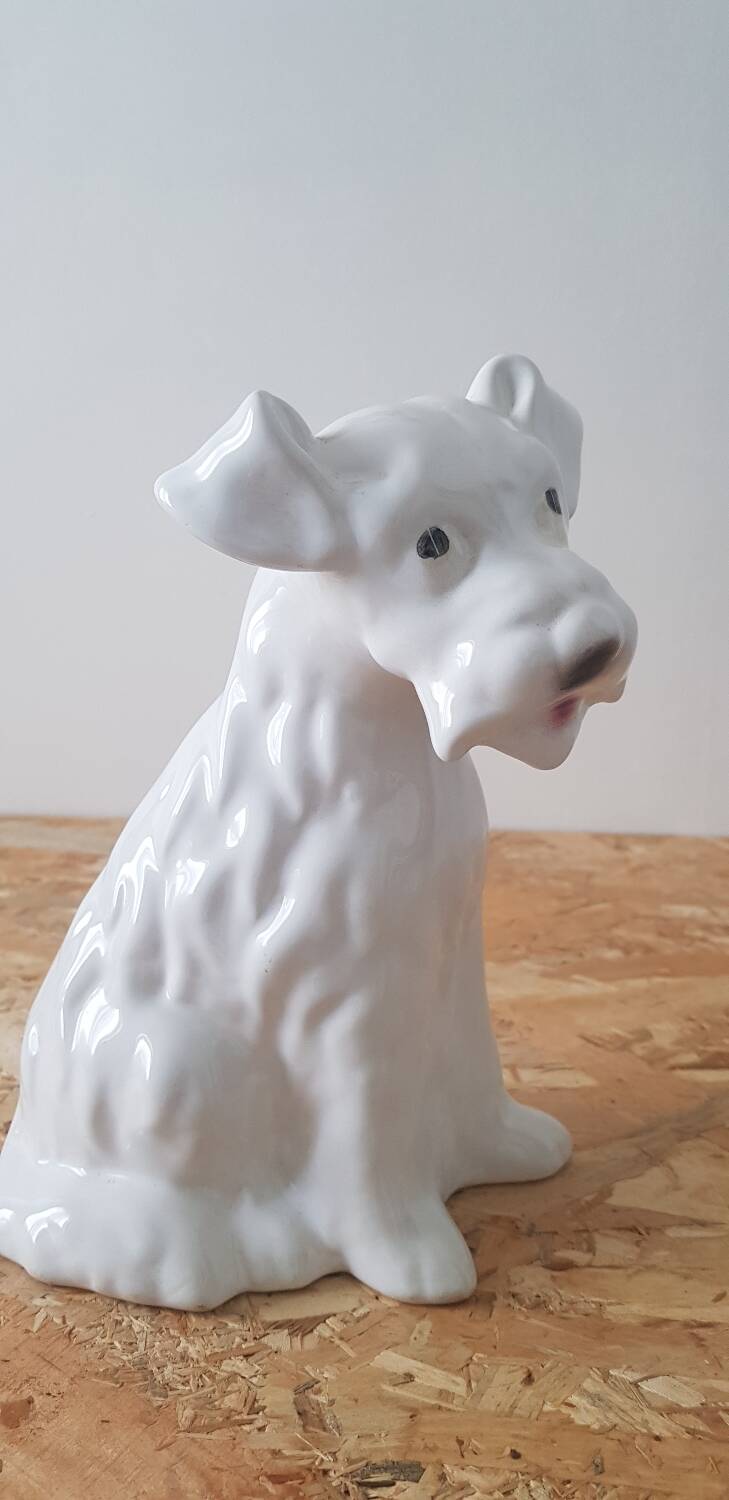 Vintage ceramic terrier
