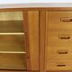 Teak enfilade with 2 tambour doors