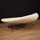 70's design sofa in fiberglass and chromed metal