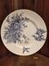 French vintage dessert plate, R. Lafitte, Terre de Fer, Salins