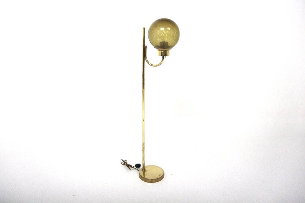 Scandinavian metal floor lamp "G-118", Bergboms, Sweden, 1950