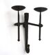 Anthropomorphic wall candle holder in wrought iron, 1950s.