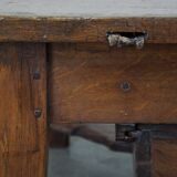 Late 18th-century Spanish coffee table with a deep drawer and a beautiful patina