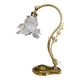Bronze and glass paste swan neck lamp from the 1960s.
