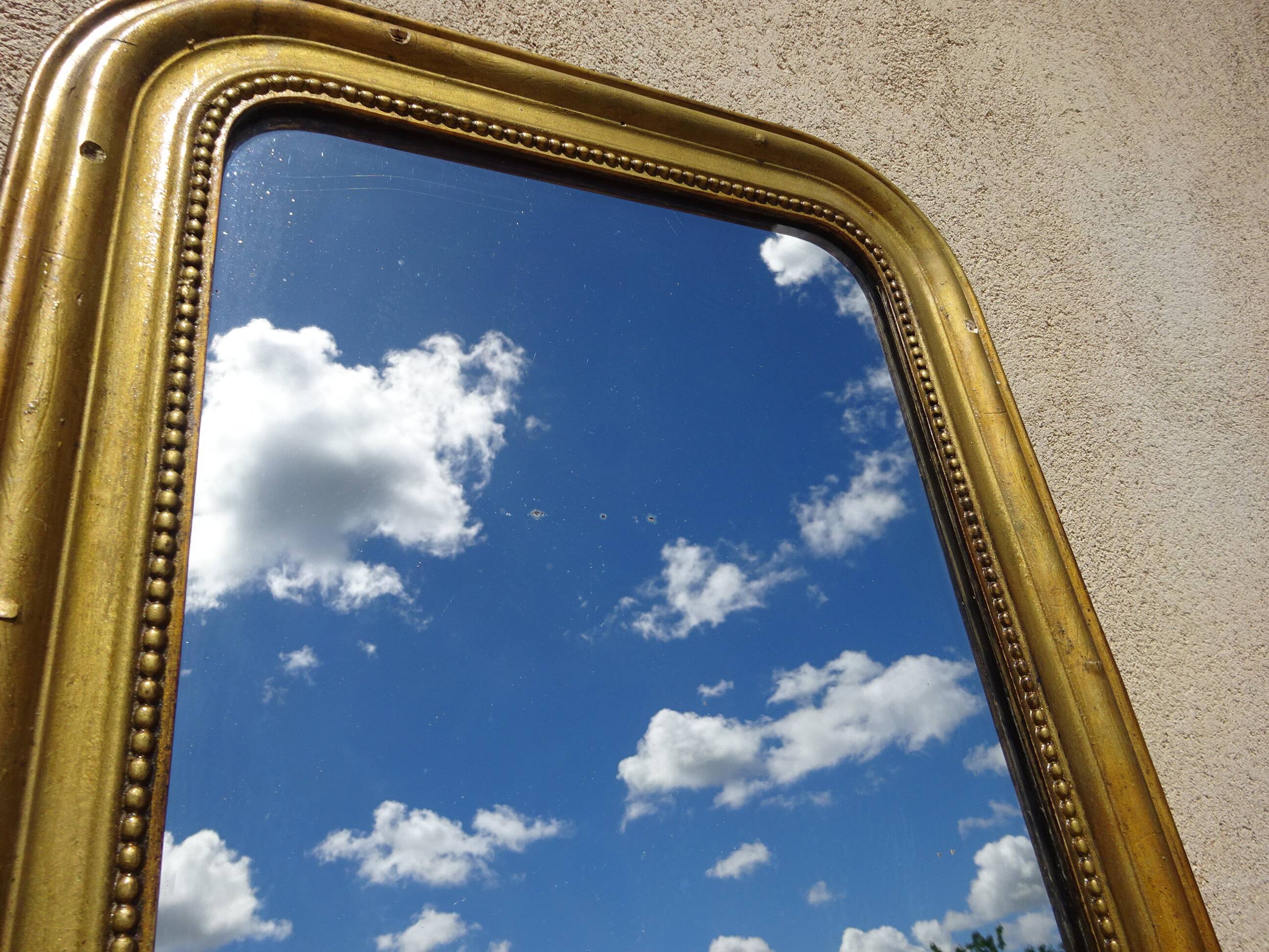 Louis Philippe style gilt mirror 54x45cm