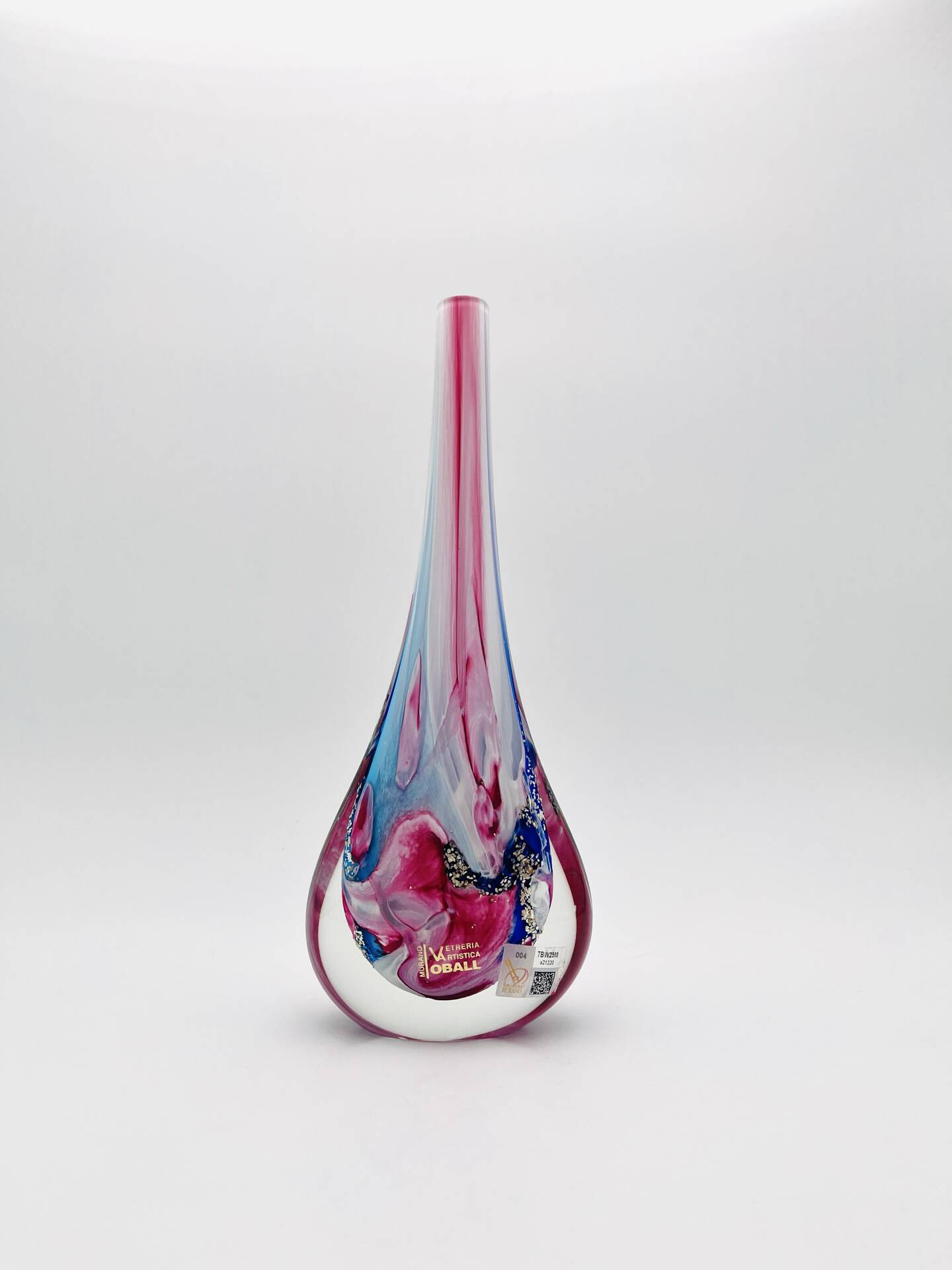 Oball Murano Vase - Sommerso - 24k Gold - Labeled - H30cm/1.17kg