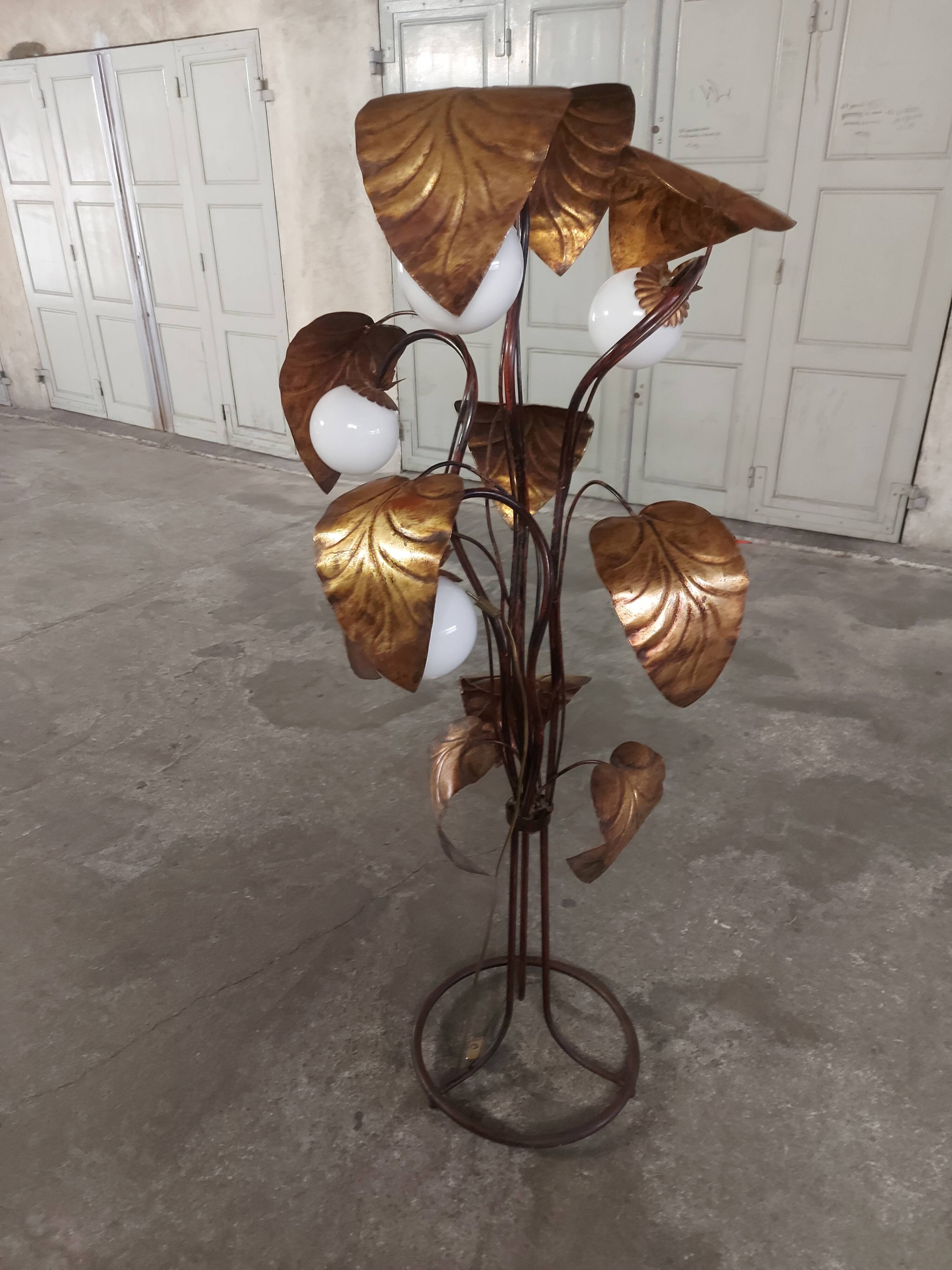 Floor lamp rhubarb leaf 70s
