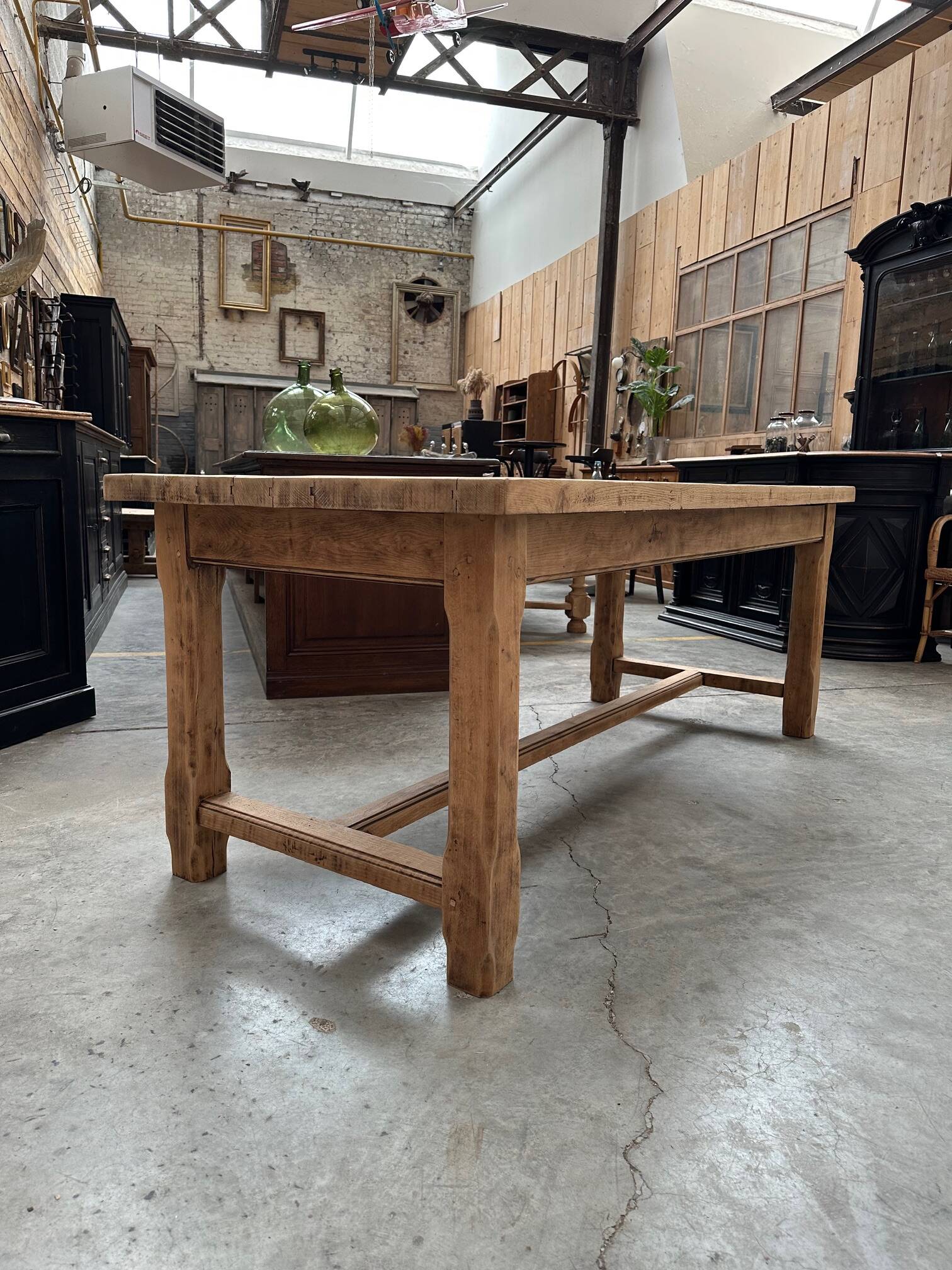 Solid oak farmhouse table